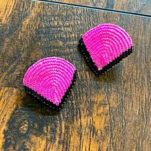 Beaded geometric earrings